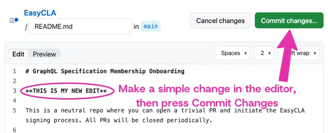 Make a commit